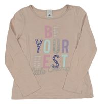 Světlerůžové triko s nápisem C&A