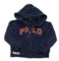 Tmavomodrá prepínaci mikina s kapucňou Ralph Lauren