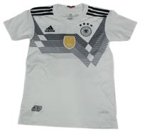 Bílo-černý funkční fotbalový dres Deutscher Adidas