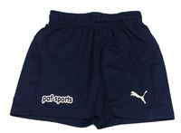 Tmavomodré športové kraťasy s logom Puma