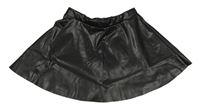 Čierna kolová koženková sukňa zn. H&M