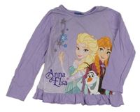 Lila triko s Annou a Elsou Disney 