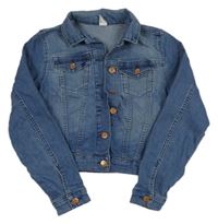 Modrá riflová crop bunda H&M