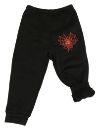 Čierne tepláky s pavoukem Shein