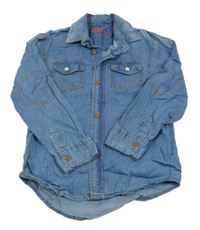 Modrá rifľová košeľa Rebel