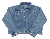 Modrá riflová crop bunda s prošoupáním George 