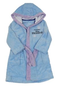 Modro-růžový chlupatý župan Frozen s kapucí Disney