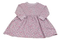 Lila-ružové vzorované teplákové šaty Bluezoo