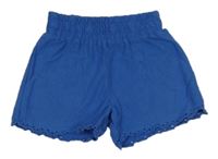 Modré bavlnené kraťasy s madeirovým lemem George