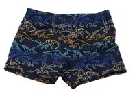 Tmavomodré nohavičkové plavky s dinosaurami Pusblu