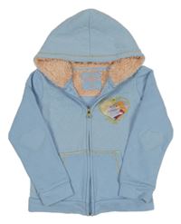 Svetlomodrá srdiečkovaná prepínaci mikina s Frozen a kapucňou C&A