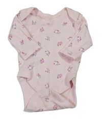 Světlerůžové květované body Primark