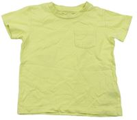 Žlté melírované tričko s vreckom Next