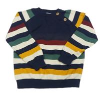 Tmavomodro-pruhovaný sveter ALANA