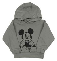 Sivá oversize mikina s Mickey a kapucňou PRIMARK