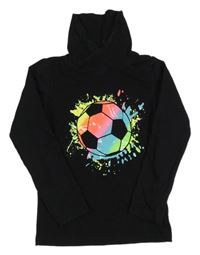 Černé triko s míčem s komínovým límcem dopodopo