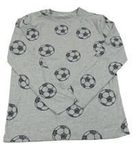 Sivé melírované pyžamové tričko s loptami YIGGA