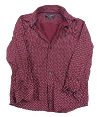 Vínová košile s hvězdičkami C&A