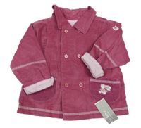 Nové - svetlovínový á menšestrová podšitá bunda so zajačikom a golierikom St. Bernard