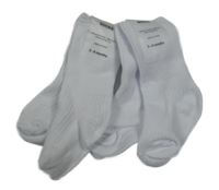 Nové - 2x - Biele rebrované ponožky