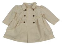 Svetlobéžový šušťákový jarný kabát s golierikom Ergee