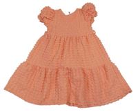 Lososové vzorované šaty