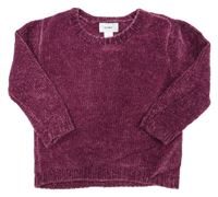 Slivkový melírovaný žinylkový sveter OLD NAVY