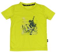 Žlté športové tričko s potlačou Dare 2B