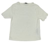 Krémové rebrované tričko Primark