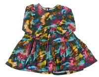 Farebné batikované bavlnené šaty Next