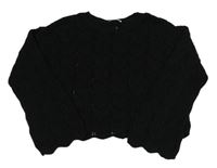 Čierny perforovaný crop sveter Primark