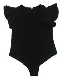 Čierne body s volánikmi Shein