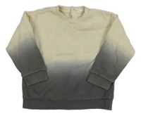 Béžovo-tmavosivá ombré mikina H&M