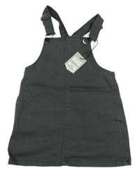 Nové - Tmavošedé riflové laclové šaty Primark