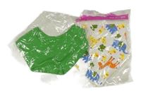 Nové - 2x slinták - bílý se zvířaty + zelený