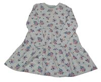 Biele kvetované bavlnené šaty Lupilu