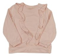 Ružová mikina s volánikmi F&F