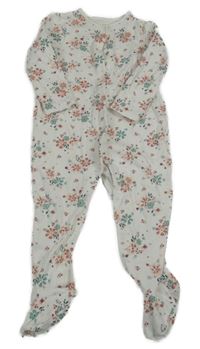 Bílý květovaný overal C&A