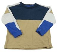 Tmavomodro-pískovo-bílé mikinotriko Next