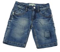 Modré riflové kraťasy s nášivkou Europe Kids