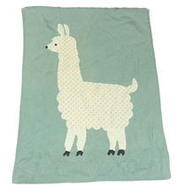 Zelená pletená deka s lamou M&S