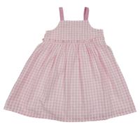 Ružovo-biele kockované šaty Matalan