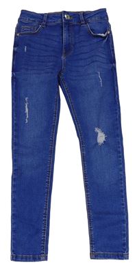 Modré skinny rifle s prošoupáním Denim Co