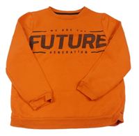 Oranžová mikina s nápisom zn. Primark