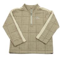 Hnedá kockovaná mikina s výšivkou River Island