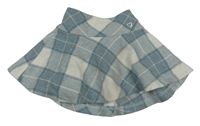 Bielo-modrá kockovaná vlnená sukňa Mayoral