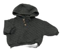 Tmavosivá prešívaná mikina s kapucňou George