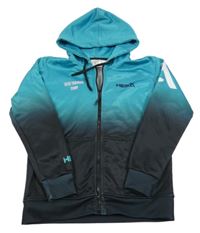 Zeleno-čierna športová prepínaci mikina s kapucňou