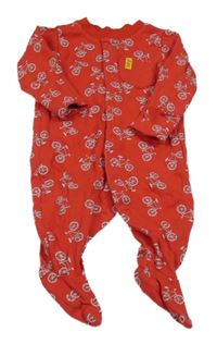 Červený overal s bicyklami Mothercare