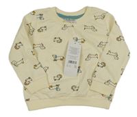 Nové - smotanová mikina s pejsky Pep&Co